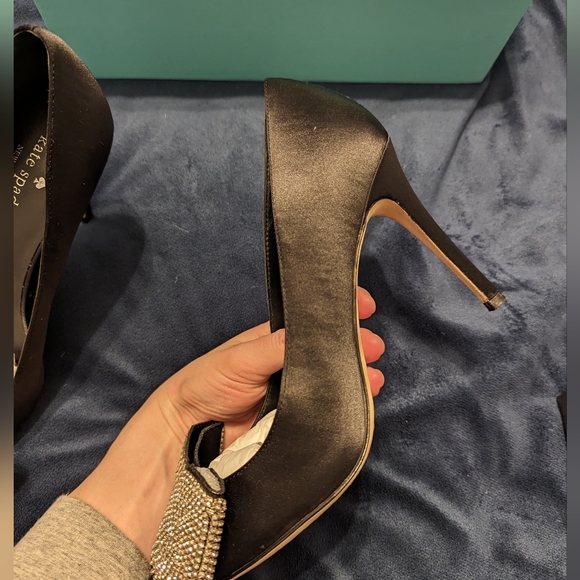 Kate Spade Viena Black Satin Heels - Picture 6 of 17